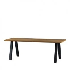 Woood Tables à Manger Table à Manger En Bois Piétement En A 210x81cm Noir -Marquee Magasin table a manger en bois pietement en a 210x81cm noir 2