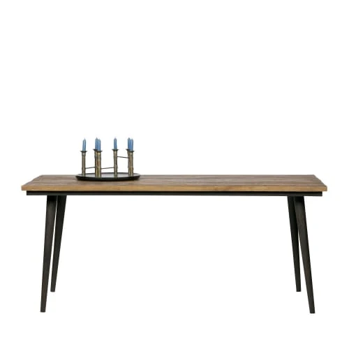 Bepurehome Tables à Manger Table à Manger En Bois Recyclé Et Métal 180x90cm 8 Bepurehome Tables à Manger Table à Manger En Bois Recyclé Et Métal 180x90cm – Image 6