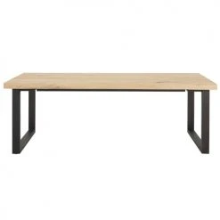 Maisons Du Monde Tables à Manger Table à Manger En Chêne Massif Et Métal Noir 10 Personnes L220