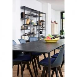 Woood Tables à Manger Table à Manger En Frêne Brossé 220x90 Cm Noir -Marquee Magasin table a manger en frene brosse 220x90 cm noir 2