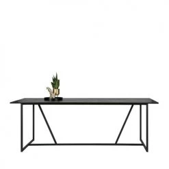 Woood Tables à Manger Table à Manger En Frêne Brossé 220x90 Cm Noir -Marquee Magasin table a manger en frene brosse 220x90 cm noir 3