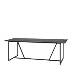 Woood Tables à Manger Table à Manger En Frêne Brossé 220x90 Cm Noir -Marquee Magasin table a manger en frene brosse 220x90 cm noir 4