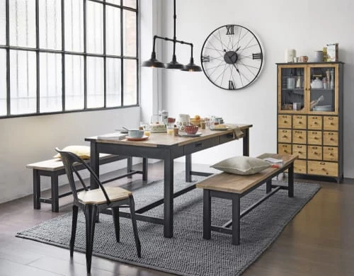 Maisons Du Monde Tables à Manger Table à Manger En Manguier Et Métal 8/10 Personnes L200 4 Maisons Du Monde Tables à Manger Table à Manger En Manguier Et Métal 8/10 Personnes L200 – Image 2