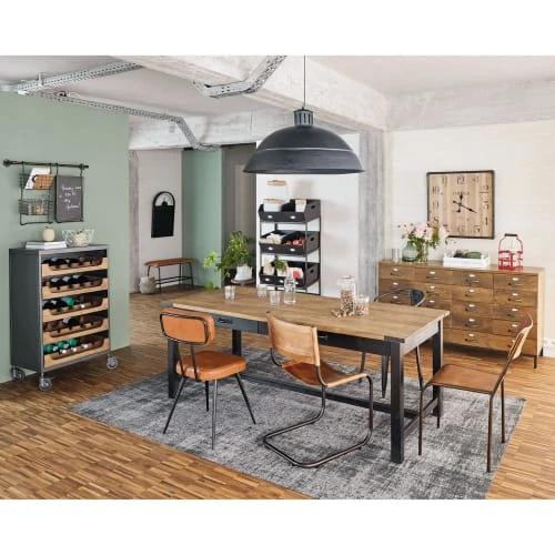 Maisons Du Monde Tables à Manger Table à Manger En Manguier Et Métal 8/10 Personnes L200 7 Maisons Du Monde Tables à Manger Table à Manger En Manguier Et Métal 8/10 Personnes L200 – Image 5