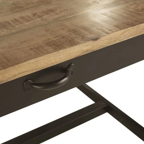 Maisons Du Monde Tables à Manger Table à Manger En Manguier Et Métal Gris Anthracite 8/12 Personnes L200/280 6 Maisons Du Monde Tables à Manger Table à Manger En Manguier Et Métal Gris Anthracite 8/12 Personnes L200/280 – Image 4