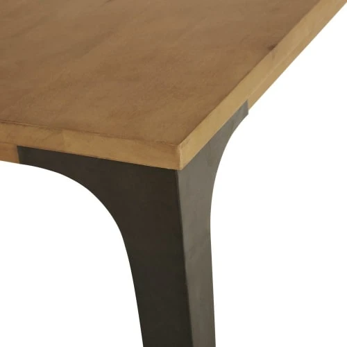 Maisons Du Monde Tables à Manger Table à Manger En Manguier Massif Et Métal 6/8 Personnes L140 5 Maisons Du Monde Tables à Manger Table à Manger En Manguier Massif Et Métal 6/8 Personnes L140 – Image 3