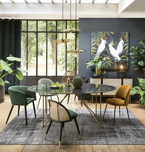 Maisons Du Monde Tables à Manger Table à Manger En Marbre Noir Et Métal 4/6 Personnes D200 6 Maisons Du Monde Tables à Manger Table à Manger En Marbre Noir Et Métal 4/6 Personnes D200 – Image 4