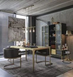 Maisons Du Monde Tables à Manger Table à Manger En Métal Coloris Laiton 6/8 Personnes L160 -Marquee Magasin table a manger en metal coloris laiton 6 8 personnes l160 1000 7 39 199791 4