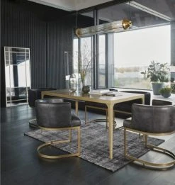 Maisons Du Monde Tables à Manger Table à Manger En Métal Coloris Laiton 6/8 Personnes L160 -Marquee Magasin table a manger en metal coloris laiton 6 8 personnes l160 1000 7 39 199791 5