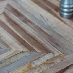 Drawer Tables à Manger Table à Manger En Métal Et Teck Recyclé 180x90cm -Marquee Magasin table a manger en metal et teck recycle 180x90cm 5