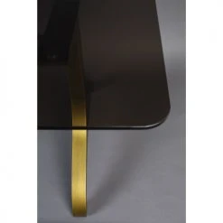 Dutchbone Tables à Manger Table à Manger En Métal Et Verre Trempé 180x90cm Noir Et Or -Marquee Magasin table a manger en metal et verre trempe 180x90cm noir et or 4