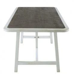 Maisons Du Monde Tables à Manger Table à Manger En Pin Recyclé Blanc Et Plateau En Résine Effet Béton 8 Personnes L180 -Marquee Magasin table a manger en pin recycle blanc et plateau en resine effet beton 8 personnes l180 1000 4 23 209410 2