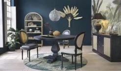 Maisons Du Monde Tables à Manger Table à Manger En Pin Recyclé Noir 6/8 Personnes D140 -Marquee Magasin table a manger en pin recycle noir 6 8 personnes d140 1000 10 35 208889 3