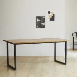 Bois Dessus Bois Dessous Tables à Manger Table à Manger En Teck Et Métal -Marquee Magasin table a manger en teck et metal 2