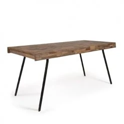 Drawer Tables à Manger Table à Manger En Teck Recyclé 160x78cm Bois Foncé -Marquee Magasin table a manger en teck recycle 160x78cm bois fonce 2