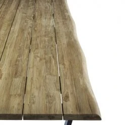Bois Dessus Bois Dessous Tables à Manger Table à Manger En Teck Recyclé Et Métal 8 Places -Marquee Magasin table a manger en teck recycle et metal 8 places 5
