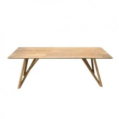 MACABANE Tables à Manger Table à Manger En Teck Recyclé Pieds Croisés Teck L220 -Marquee Magasin table a manger en teck recycle pieds croises teck l220 5
