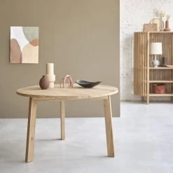 Bois Dessus Bois Dessous Tables à Manger Table à Manger En Teck Ronde 4 Personnes -Marquee Magasin table a manger en teck ronde 4 personnes 2