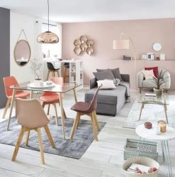 Maisons Du Monde Tables à Manger Table à Manger En Verre Et Chêne 6 Personnes L120 -Marquee Magasin table a manger en verre et chene 6 personnes l120 1000 7 1 165723 7