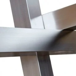 Angel Cerda Tables à Manger Table à Manger En Verre Trempé Pieds Croisés En Acier D130 -Marquee Magasin table a manger en verre trempe pieds croises en acier d130 2