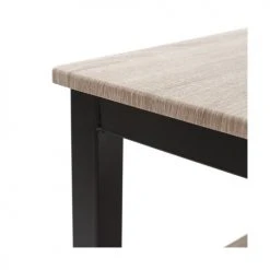 Wadiga Tables à Manger Table à Manger Et 2 Bancs Bois MDF Et Métal Noir -Marquee Magasin table a manger et 2 bancs bois mdf et metal noir 1