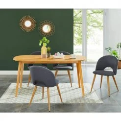 Drawer Tables à Manger Table à Manger Extensible 160-200x80cm Chêne -Marquee Magasin table a manger extensible 160 200x80cm chene 3