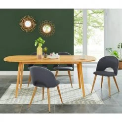 Drawer Tables à Manger Table à Manger Extensible 160-200x80cm Chêne -Marquee Magasin table a manger extensible 160 200x80cm chene 4