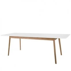 Drawer Tables à Manger Table à Manger Extensible 180-230x80cm Blanc Cassé -Marquee Magasin table a manger extensible 180 230x80cm blanc casse 1