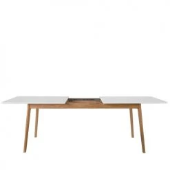 Drawer Tables à Manger Table à Manger Extensible 180-230x80cm Blanc Cassé -Marquee Magasin table a manger extensible 180 230x80cm blanc casse 3