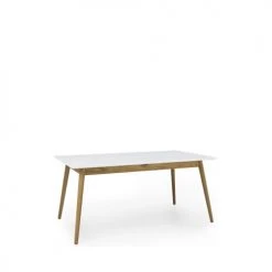 Tenzo Tables Ă Manger Table Ă Manger Extensible En Bois 160-205x90cm Blanc