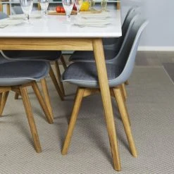 Tenzo Tables à Manger Table à Manger Extensible En Bois 160-205x90cm Blanc -Marquee Magasin table a manger extensible en bois 160 205x90cm blanc 4