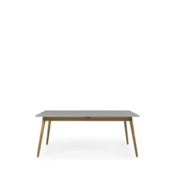 Tenzo Tables à Manger Table à Manger Extensible En Bois 160-205x90cm Gris Clair -Marquee Magasin table a manger extensible en bois 160 205x90cm gris clair 5