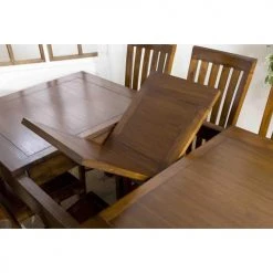 MACABANE Tables à Manger Table à Manger Extensible En Mindi Marron L200 -Marquee Magasin table a manger extensible en mindi marron l200 3