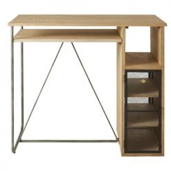 Maisons Du Monde Tables à Manger Table à Manger Haute 2/3 Personnes En Sapin Massif Et Métal L120 -Marquee Magasin table a manger haute 2 3 personnes en sapin massif et metal l120 1000 1 14 195994 3