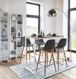 Maisons Du Monde Tables à Manger Table à Manger Haute En Métal Blanc 4/6 Personnes L120 -Marquee Magasin table a manger haute en metal blanc 4 6 personnes l120 1000 15 39 165884 7