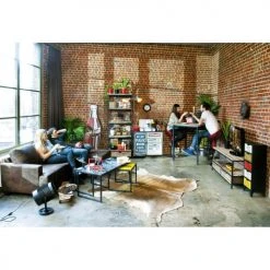 Maisons Du Monde Tables à Manger Table à Manger Haute En Sapin Et Métal 2/4 Personnes L75 -Marquee Magasin table a manger haute en sapin et metal 2 4 personnes l75 1000 15 25 103919 9