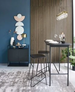 Maisons Du Monde Tables à Manger Table à Manger Haute Et Tabourets (x2) Noir Mat 2 Personnes L120 -Marquee Magasin table a manger haute et tabourets x2 noir mat 2 personnes l120 1000 4 0 209223 5