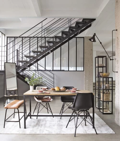 Maisons Du Monde Tables à Manger Table à Manger Indus 6/8 Personnes En Sapin Massif Et Métal L150 7 Maisons Du Monde Tables à Manger Table à Manger Indus 6/8 Personnes En Sapin Massif Et Métal L150 – Image 5