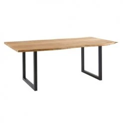 Maisons Du Monde Tables à Manger Table à Manger Indus En Acacia Et Métal Noir L200 -Marquee Magasin table a manger indus en acacia et metal noir l200 1000 4 7 175036 2