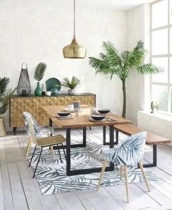 Maisons Du Monde Tables à Manger Table à Manger Indus En Acacia Et Métal Noir L200 -Marquee Magasin table a manger indus en acacia et metal noir l200 1000 4 7 175036 8