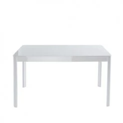 Baita Tables à Manger Table à Manger Laqué Blanc Brillant 140cm -Marquee Magasin table a manger laque blanc brillant 140cm 4
