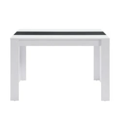 Baita Tables à Manger Table à Manger Noir Et Blanc 120cm -Marquee Magasin table a manger noir et blanc 120cm 2