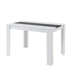 Baita Tables à Manger Table à Manger Noir Et Blanc 120cm -Marquee Magasin table a manger noir et blanc 120cm 4