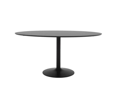 Meubles & Design Tables à Manger Table à Manger Ovale 160x110cm En Bois Noir 3 Meubles & Design Tables à Manger Table à Manger Ovale 160x110cm En Bois Noir