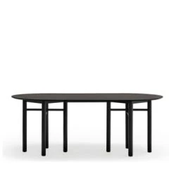 TEULAT Tables à Manger Table à Manger Ovale En Bois 200x100cm Noir -Marquee Magasin table a manger ovale en bois 200x100cm noir 4