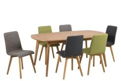 Hellin Tables à Manger Table à Manger Ovale En Bois Avec 2 Allonges L180/270 -Marquee Magasin table a manger ovale en bois avec 2 allonges l180 270 2