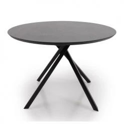 Tenzo Tables à Manger Table à Manger Ovale En Bois Et Métal Noir -Marquee Magasin table a manger ovale en bois et metal noir 2