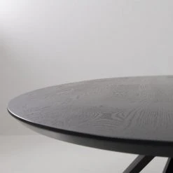 Tenzo Tables à Manger Table à Manger Ovale En Bois Et Métal Noir -Marquee Magasin table a manger ovale en bois et metal noir 3