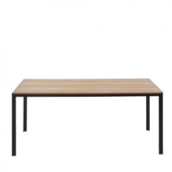 Drawer Tables à Manger Table à Manger Plaquée Frêne Et Métal 180 X 90 Cm -Marquee Magasin table a manger plaquee frene et metal 180 x 90 cm 2