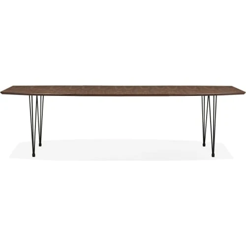 Kokoon Design Tables à Manger Table à Manger Plateau Bois Foncé 10 Places L270cm 5 Kokoon Design Tables à Manger Table à Manger Plateau Bois Foncé 10 Places L270cm – Image 3